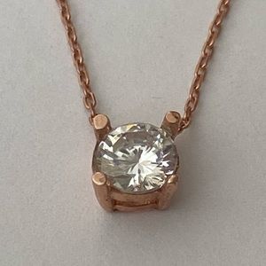 925 silver cz cubic zirconia necklace gold plated